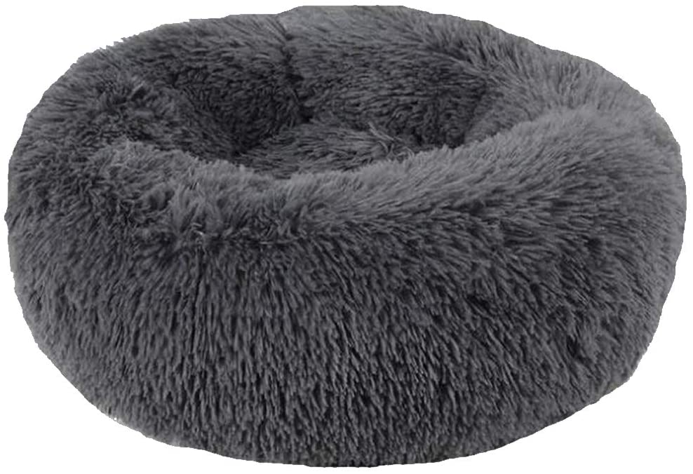 Plush Round Cuddler Pet Bed for Cats and Dogs