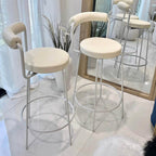 Calipo White Leather Bar Stools - Set of 2