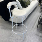 Calipo White Leather Bar Stools - Set of 2