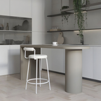 Calipo White Leather Bar Stools - Set of 2