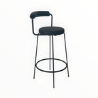 Calipo Black Leather Bar Stools - Set of 2