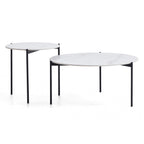 Bianco Nested Coffee Table Set - White Marble