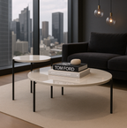 Bianco Nested Coffee Table Set - White Marble