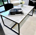 Monaco Rectangle Coffee Table - White Marble