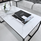 Monaco Rectangle Coffee Table - White Marble