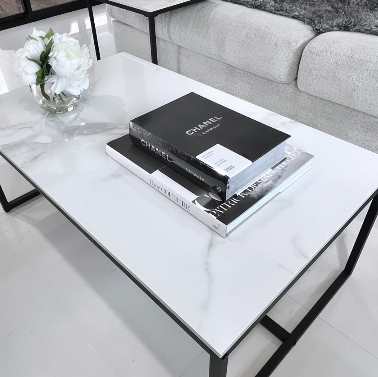 Monaco Rectangle Coffee Table - White Marble
