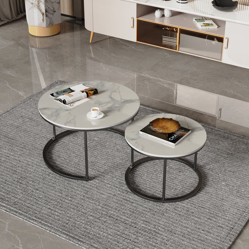 Executive Stone Nested Coffee Table Set