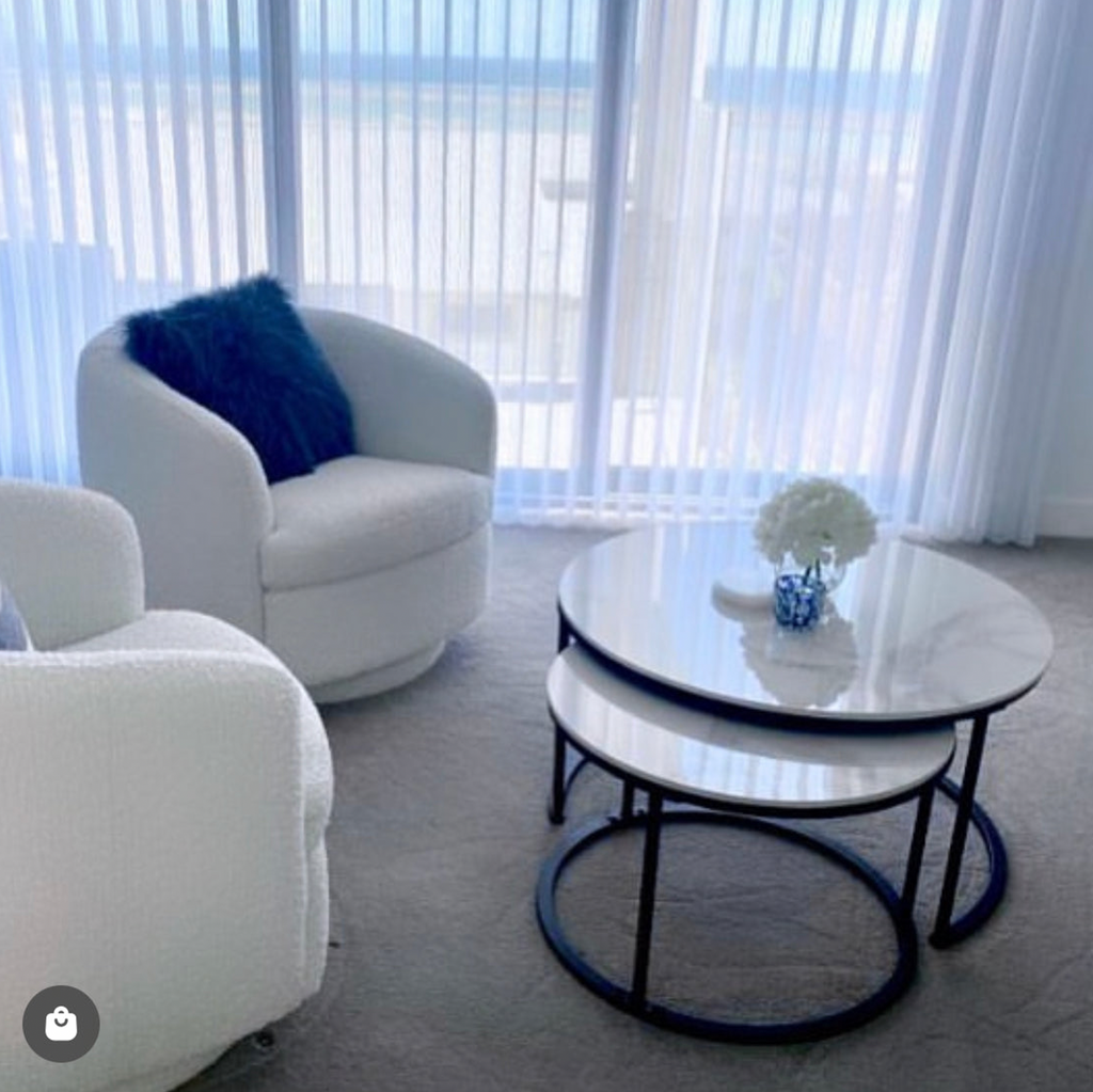 Executive Stone Nested Coffee Table Set