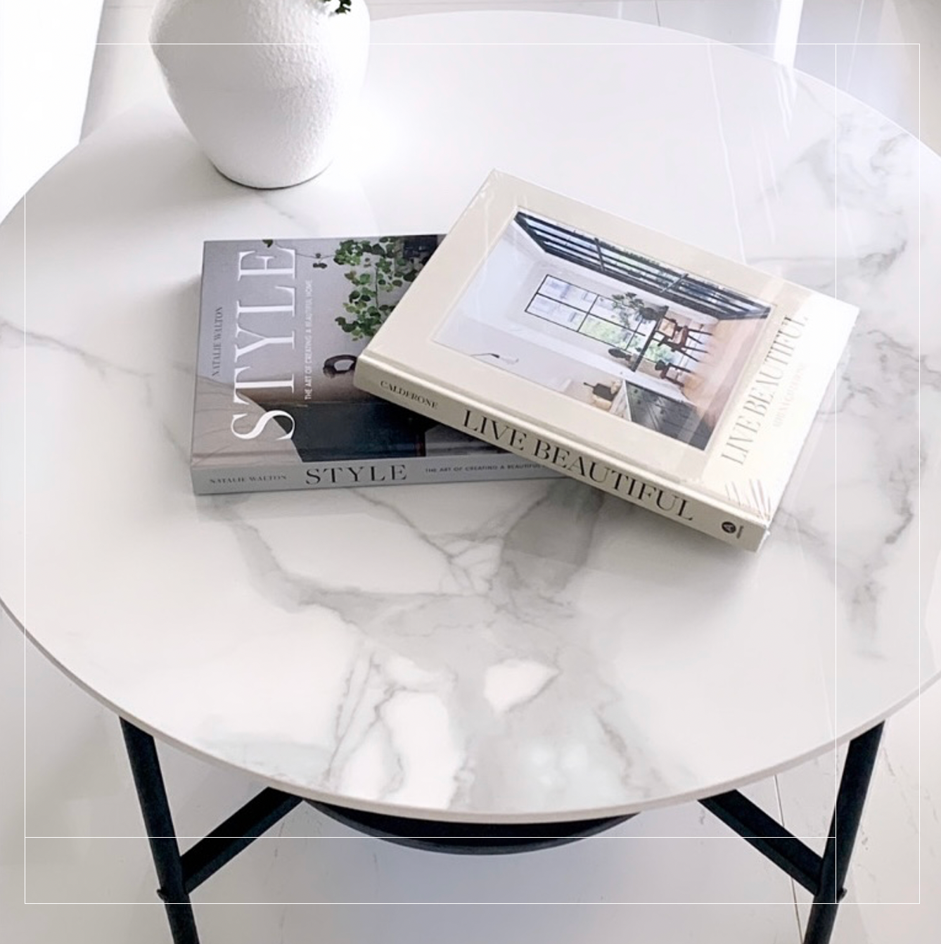 Duke Two-Tier Stone Coffee Table