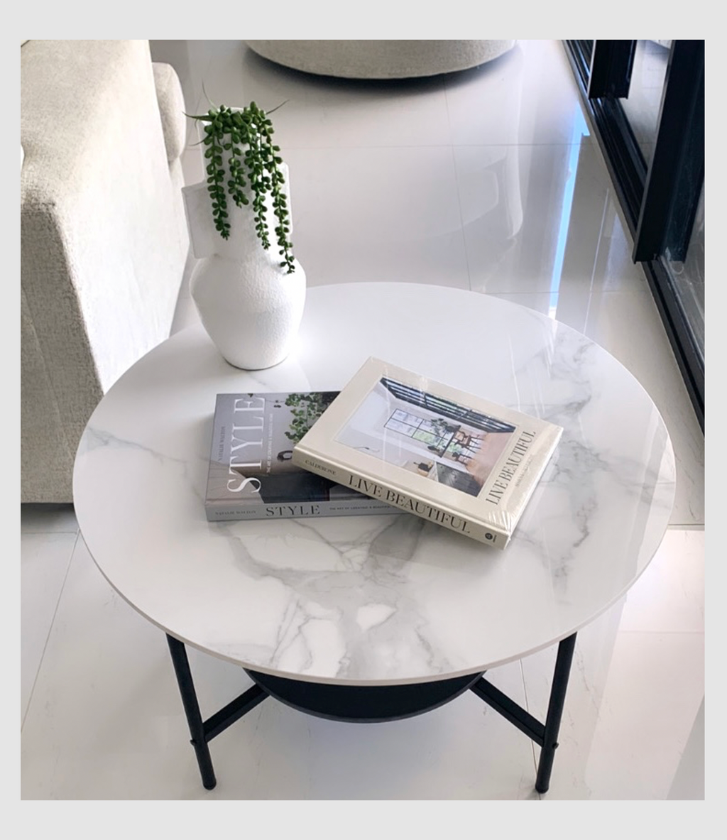 Duke Two-Tier Stone Coffee Table