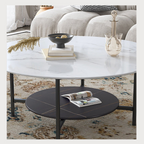 Duke Two-Tier Stone Coffee Table