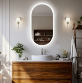Interior Ave - LED Oval Frameless Salon / Bathroom Wall Mirror - 50 x 80cm