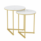 Nala Gold Modern Nested Side Table Set