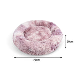 Calming Faux Fur Round Pet Bed