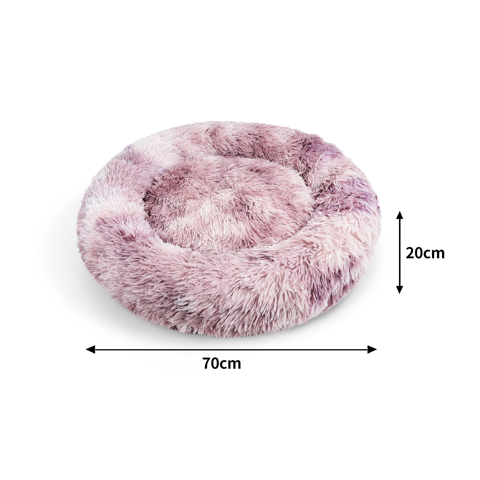 Calming Faux Fur Round Pet Bed