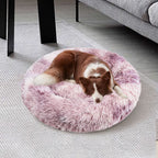 Calming Faux Fur Round Pet Bed