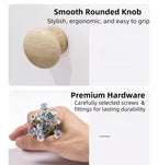 Light Wood Nightstand Secure Drawer Open Shelf Storage Tray Nordic Style 70cm