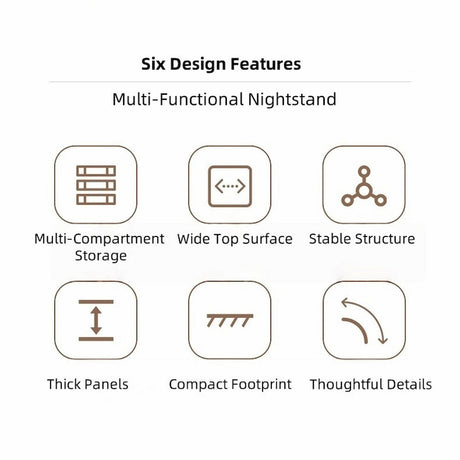 2x bedside table set wood grain drawers curved design bedroom furniture