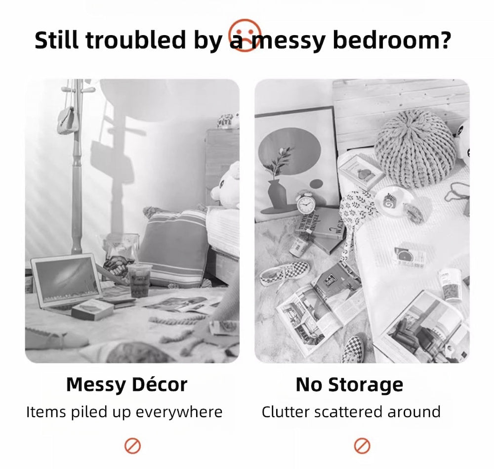 Multi-Storage Nightstand White Wood Combo Three Drawers Open Shelves 3-Tier