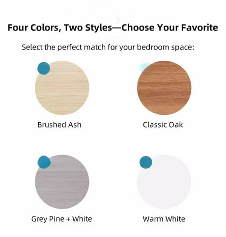 Two-Tone Nightstand Light Gray Wood White Drawers Safety Edge Wooden Knobs