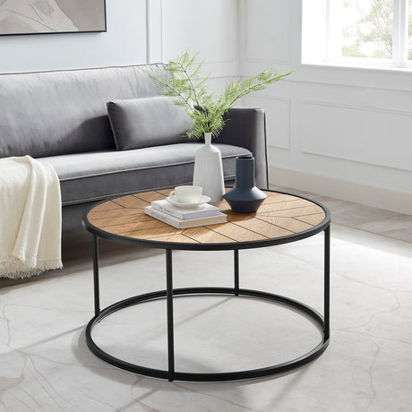 Chevron Coffee Table - Modern Elegance