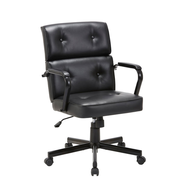 Beverly Ergonomic Home Office Chair - Black PU