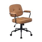 Louise Black Frame Faux Leather Office Chair