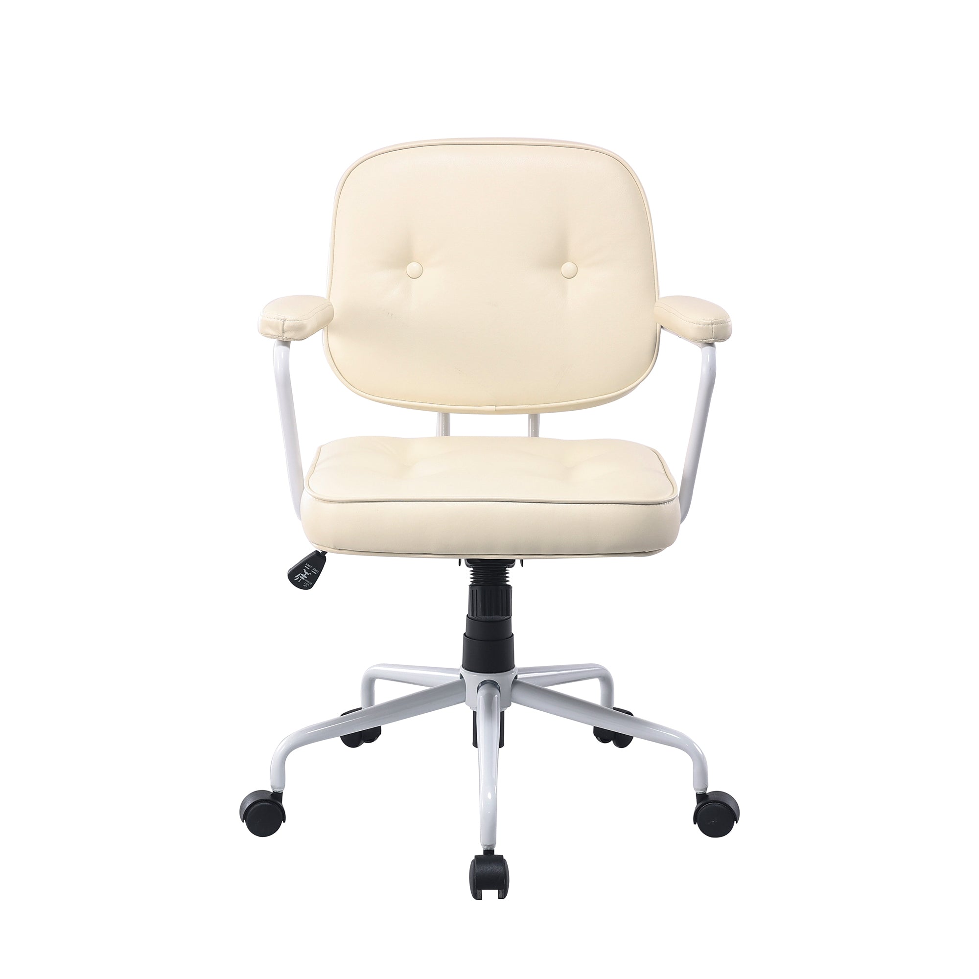 Louise Beige Faux Leather Office Chair