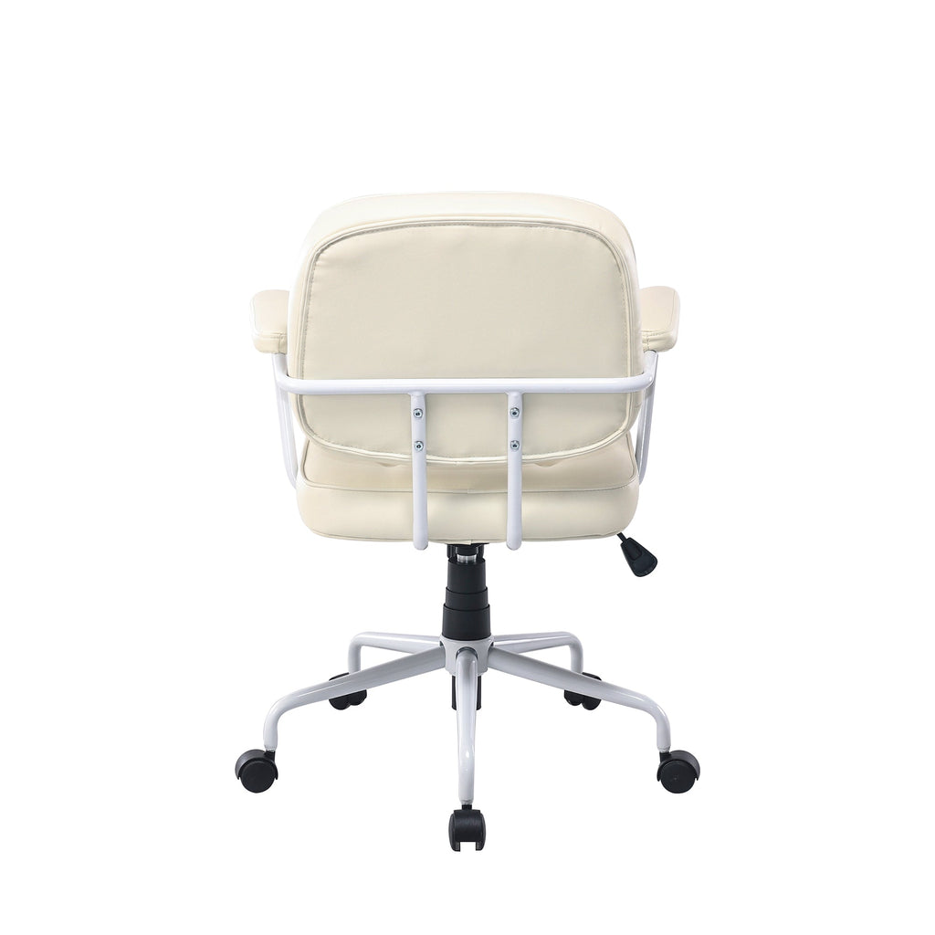 Louise Beige Faux Leather Office Chair