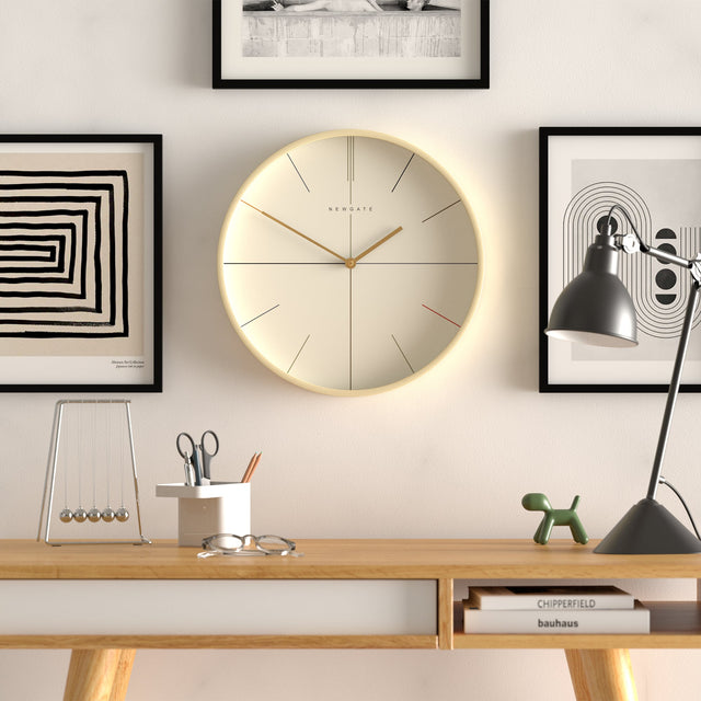 Mr Clarke Clock Pale Wood Hockey Dial