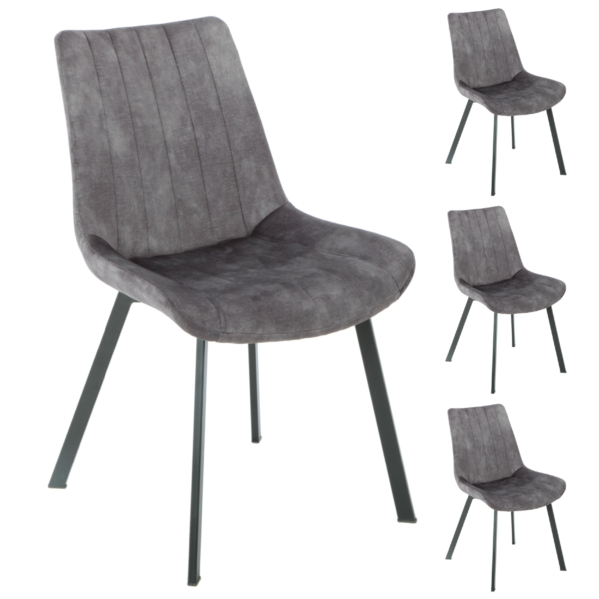 Elegant Fabric Dining Chairs Set of 4