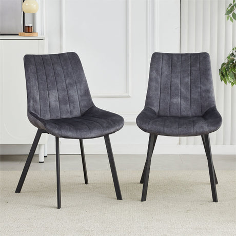 Elegant Fabric Dining Chairs Set of 4