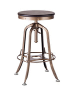Industrial Height Adjustable Swivel Bar Stool