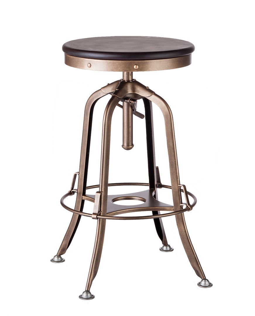 Industrial Height Adjustable Swivel Bar Stool
