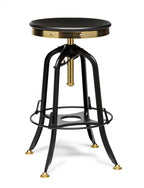 Industrial Height Adjustable Swivel Bar Stool