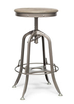 Industrial Height Adjustable Swivel Bar Stool