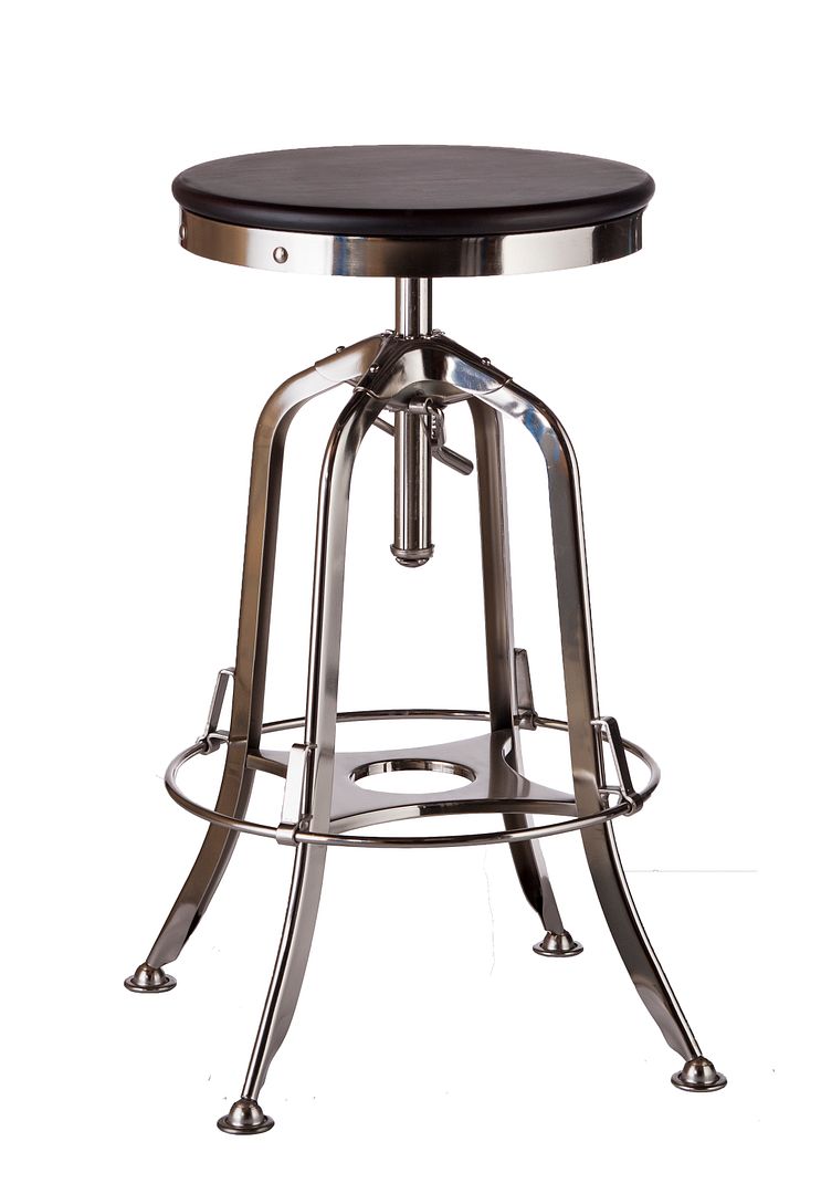 Industrial Height Adjustable Swivel Bar Stool