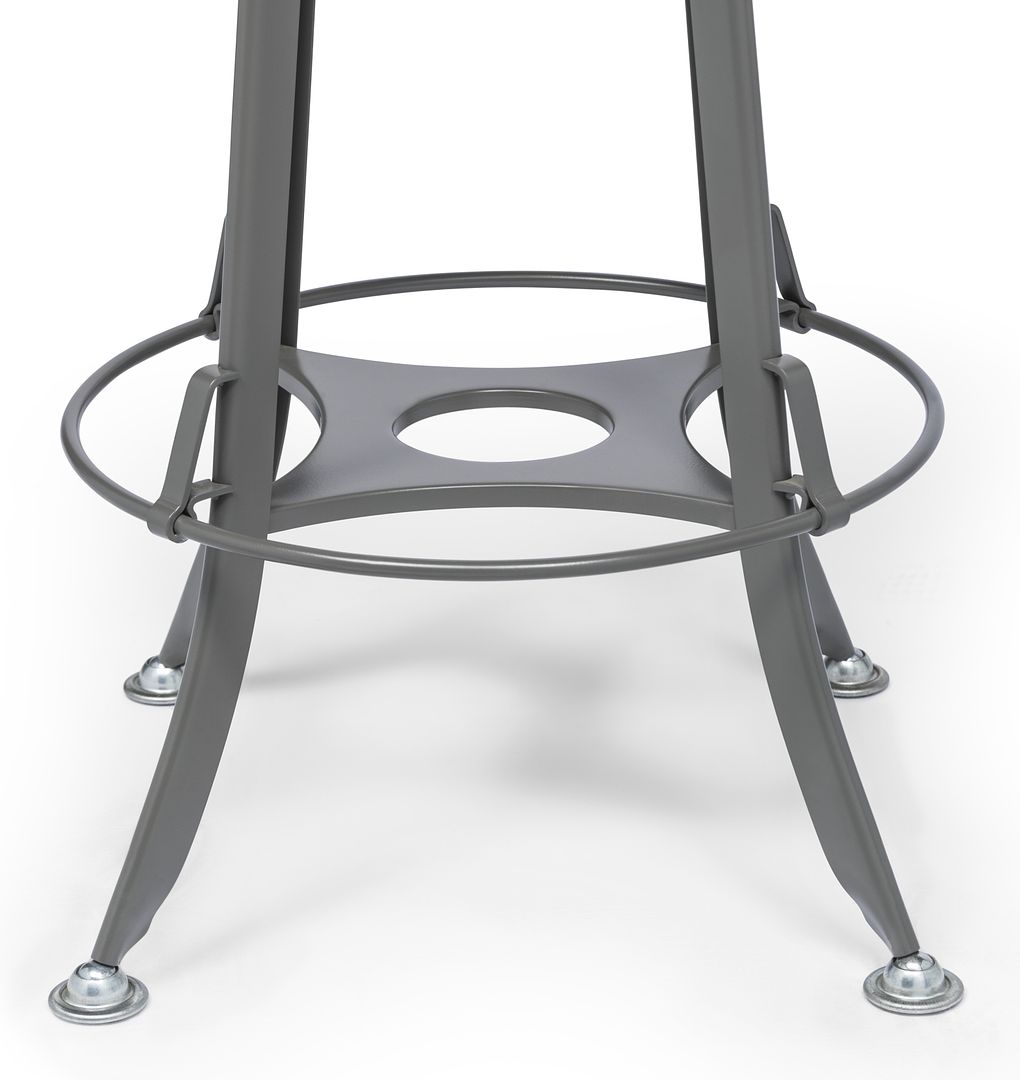 Industrial Swivel Bar Stool with Backrest