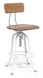 Hamptons Style Adjustable Swivel Bar Stool