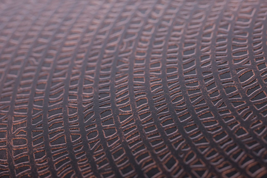 Elegant Black Round Coffee Table with Copper Top