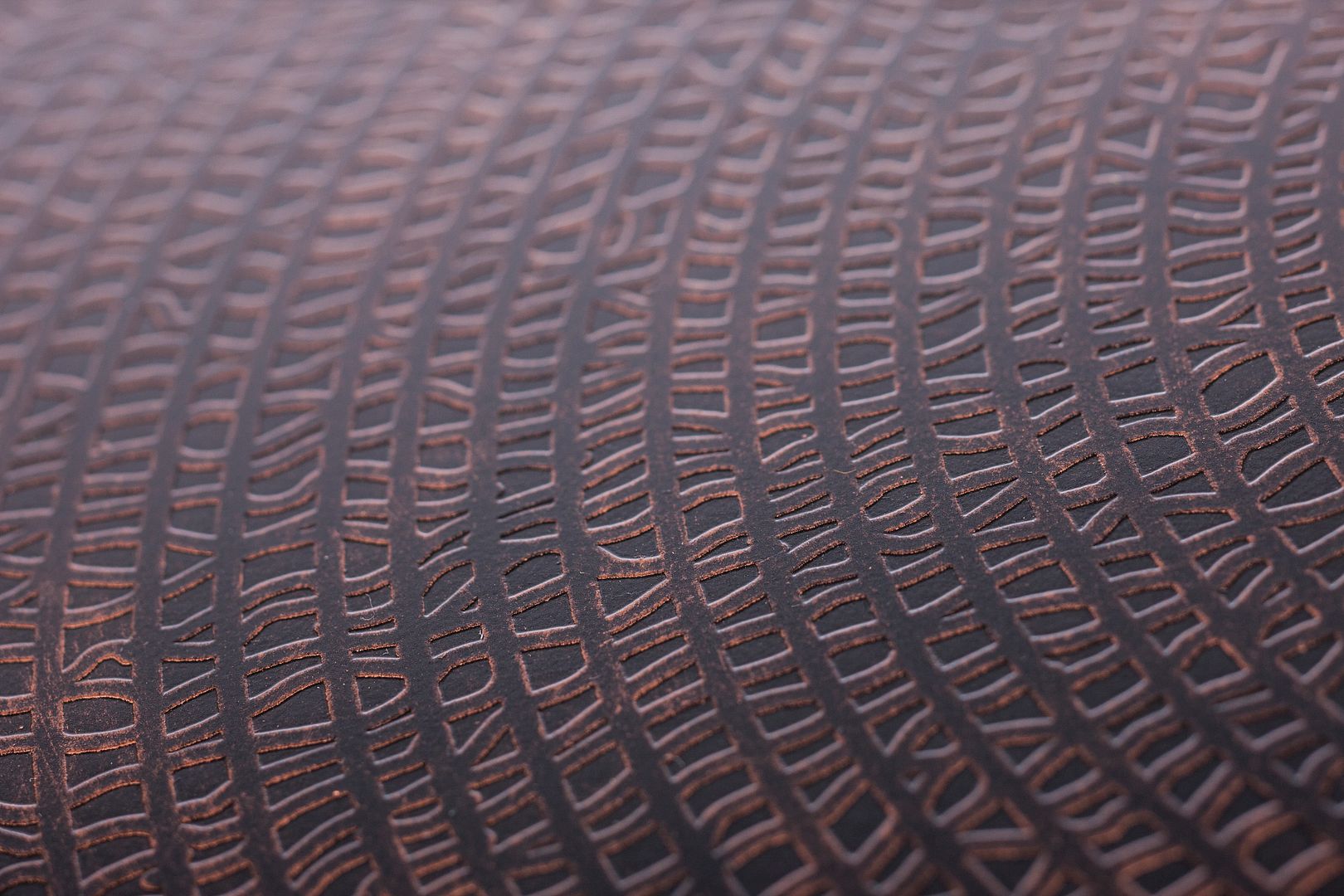 Elegant Black Round Coffee Table with Copper Top