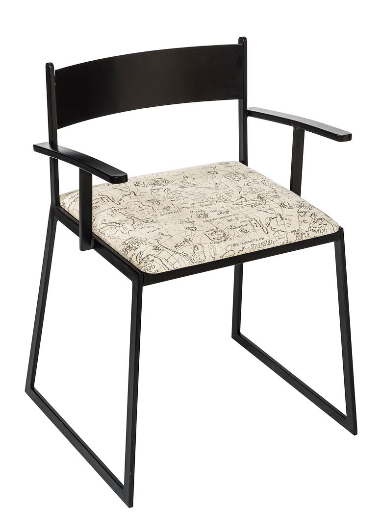 Elegant Black Metal Dining Chairs - Set of 2