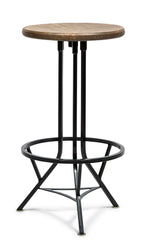 Industrial Black Rustic Swivel Bar Stool