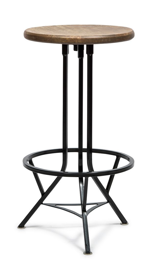Industrial Black Rustic Swivel Bar Stool