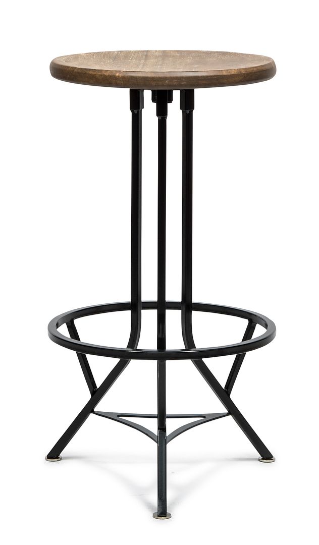 Industrial Black Rustic Swivel Bar Stool