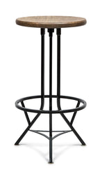 Industrial Black Rustic Swivel Bar Stool