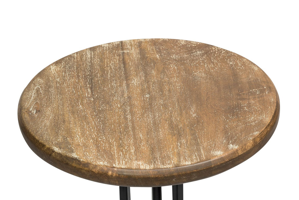 Industrial Black Rustic Swivel Bar Stool