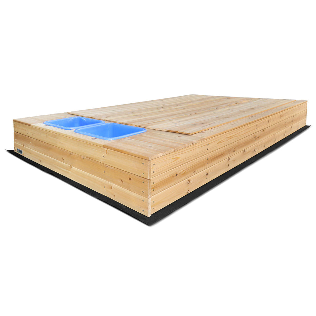 Mighty Rectangular Sandpit with Wooden Cover