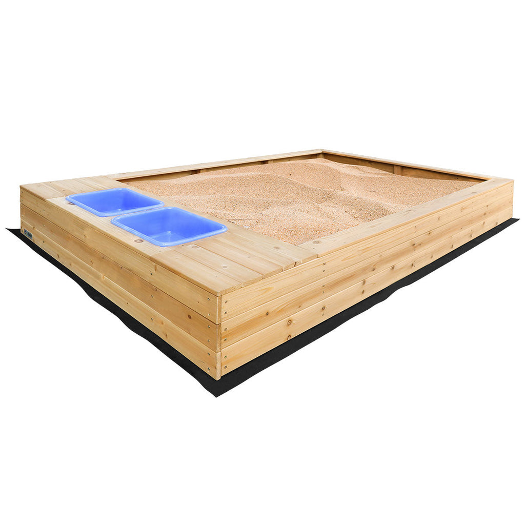 Mighty Rectangular Sandpit with Wooden Cover