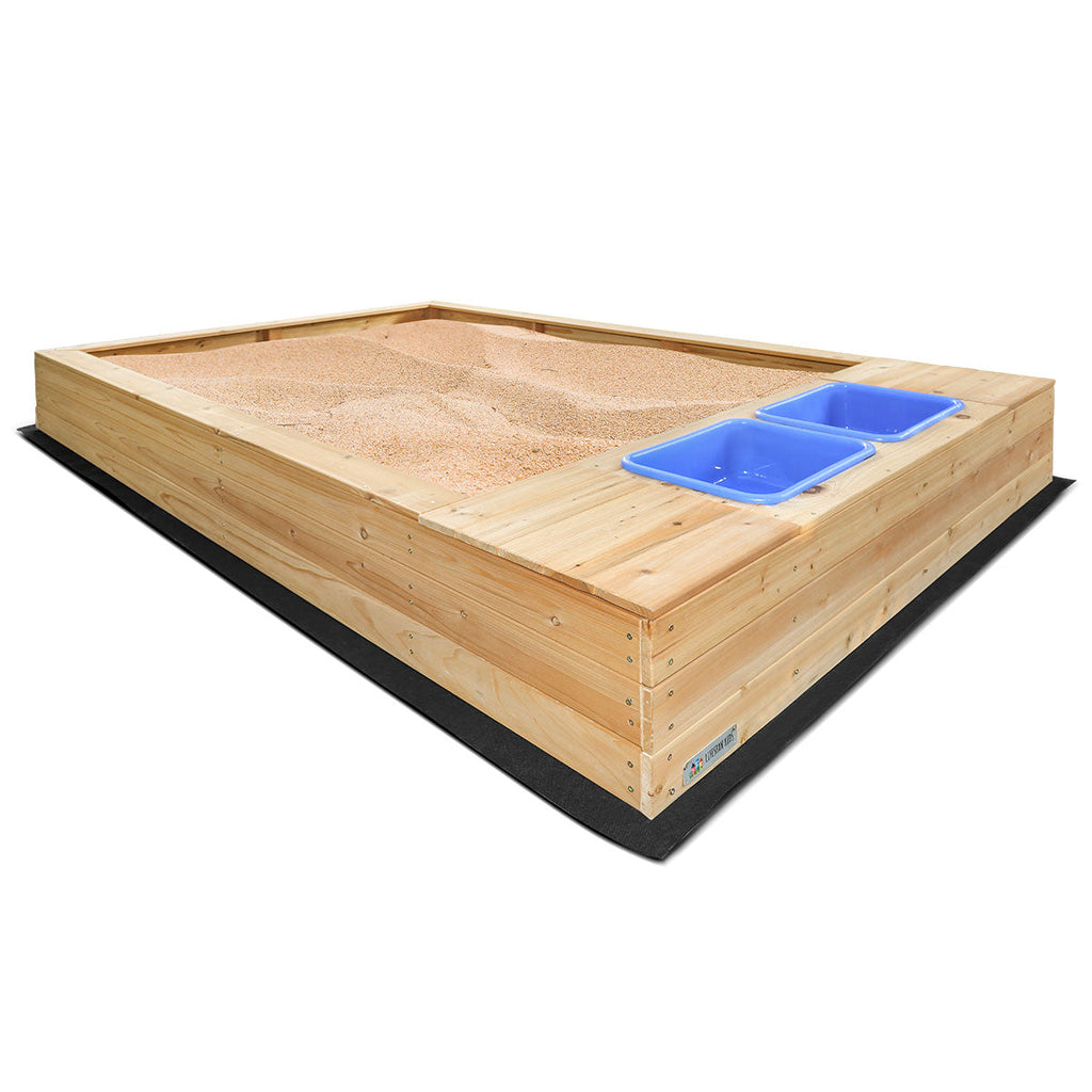 Mighty Rectangular Sandpit with Wooden Cover